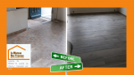 Avant/Après : rénovation de sol près de Verneuil sur Avre, carrelage imitation bois pour un intérieur chaleureux. 