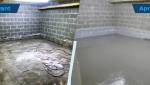 Cuvelage murs avant/après