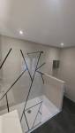 Nouvel douche et espace WC semi cloisonné