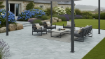 Grès cérame en terrasse avec pergola