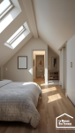 Salle de bain lumineuse sous Velux