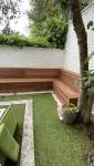 Fabrication sur-mesure d'un banc adossé au mur 