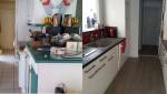 Avant/après rénovation de cuisine couloir
