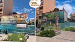 projet fresque Annemasse, rénovation extérieure Haute-Savoie, travaux façade centre-ville, bâtiment Annemasse 74100, préparation support peinture