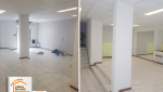 rénovation bureau en salle, carrelage local commercial Albertville, adaptation plafond démontable, reprise sol béton Savoie, subventions travaux entreprises