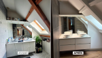 Rénovation d'une salle de bain - Avant après