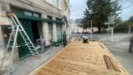 Terrasse en cours de rénovation à La Guerche-de-Bretagne