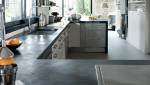 Cuisine plan de travail et sol béton ciré