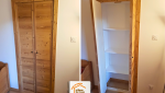La Maison des Travaux Moûtiers, rénovation appartement montagne, éclairage LED studio, placard bois massif, peinture blanche lumineuse, artisans rénovation Savoie
