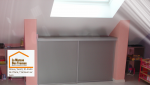 Étape intermédiaire : pose du placo et finitions pour une chambre bien isolée et prête à accueillir la petite fille.