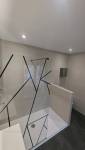 Nouvel douche et espace WC semi cloisonné