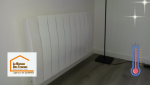 Ce radiateur design remplace un ancien modèle peu efficace, offrant désormais un confort thermique optimal et des économies d’énergie.