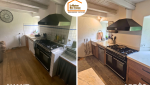 cuisine moderne artisanale, dressing fonctionnel Lully, courtier rénovation intérieure, agencement personnalisé Haute-Savoie, cuisine bois et pierre
