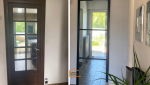 Remplacement porte bois en porte vitrée