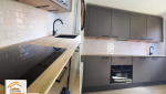  La Maison des Travaux Albertville, rénovation cuisine Méribel, carrelage effet bois Savoie, rénovation pièce de vie appartement, artisan rénovation Moûtiers