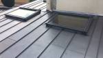 Toiture bac acier en extension avec puits de lumière type Vélux - Nantes 44