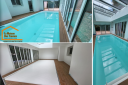 Création d'une piscine couverte avec son volet roulant immergé - Nantes 44
