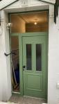 Pose de la porte d'entrée aluminium Ral 6021