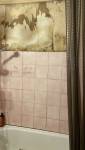 Salle de bain avant rénovation, mur marqué par l’humidité à Bruz