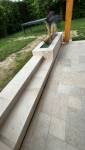 Escalier et jardinières aménagées