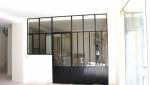 Verrière d'intérieur acier pour aménagement bureau d'architectes rez-de-chaussée immeuble