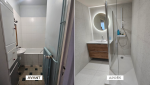  rénovation salle de bain - Avant Après