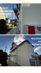 Intervention sur façade avec travaux en hauteur dans le cadre d’une isolation thermique par l’extérieur à Guingamp.