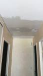 Pendant les travaux, placo remplacé, enduit réalisé