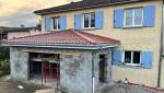 Extension de maison Saint Genis Les Ollières Pose linteaux photo pendant travaux