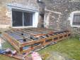 Travaux de construction de terrasse bois en cours - Villeneuve en Retz 44580