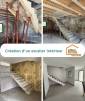 Rénovation de maison avec création d'un escalier intérieur en béton - Alixan 26300