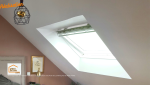 Installation de fenêtres de toit type Velux dans les combles près de Pont-l’Abbé pour maximiser la lumière naturelle et le confort thermique.