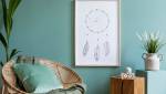 Habillage mural intérieur avec peinture décorative colorée - Solliès-Toucas 83