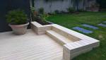 Aménagement d’une terrasse en bois et construction d’une piscine à Tullins escalier