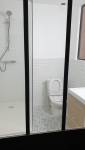 Création espace salle d'eau près de future chambre parentale zvec délimitation verrière d'intérieur et porte alu vitrée à Pleyben (29190)