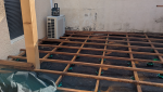structure de la terrasse pendant les travaux