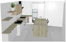 Plan d'aménagement de cuisine en 3D - Alixan 26300