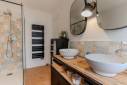 Rénovation de salle de bain avec meuble vasque bois et métal sur mesure - Guilherand-Granges 07500