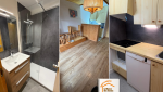  La Maison des Travaux Albertville Moûtiers, rénovation appartement Méribel, rénovation salle de bains Méribel, douche moderne Méribel, parquet PVC Méribel