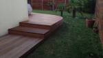 Marches et niveaux d'une terrasse en bois sur-mesure à Leforest.