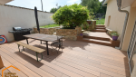 Création d'une terrasse bois moderne à Charavines