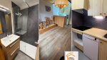  La Maison des Travaux Albertville Moûtiers, rénovation appartement Méribel, rénovation salle de bains Méribel, douche moderne Méribel, parquet PVC Méribel