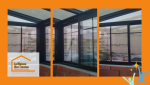 Détails soignés d’une véranda à Pluguffan : menuiseries aluminium, grandes surfaces vitrées et finitions propres pour un rendu moderne et durable.