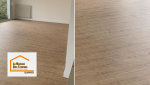 Rénovation de sol à Tréffiagat avec pose d’un revêtement aspect bois. Un intérieur lumineux et harmonieux, accompagné par Lucie, courtière en travaux à Quimper.