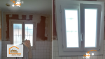 Remplacement d’une ancienne fenêtre simple vitrage par une menuiserie PVC moderne au Passage (47520), pour améliorer le confort thermique et la luminosité.