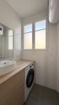 Meuble vasque avec espace lave linge intégré