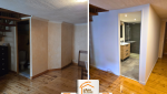 agrandissement salle de bains maison, rénovation complète salle de bains, infiltration eau plancher, rénovation logement Savoie, artisan salle de bains Savoie