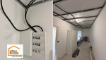 Travaux de rénovation électrique dans un appartement à Aix-en-Provence : reprise complète des circuits avant la pose du plafond et les finitions intérieures.