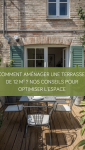 Terrasse de 12 m² aménagée avec espace repas et coin détente