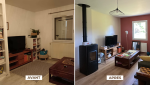 Rénovation salon - avant/après